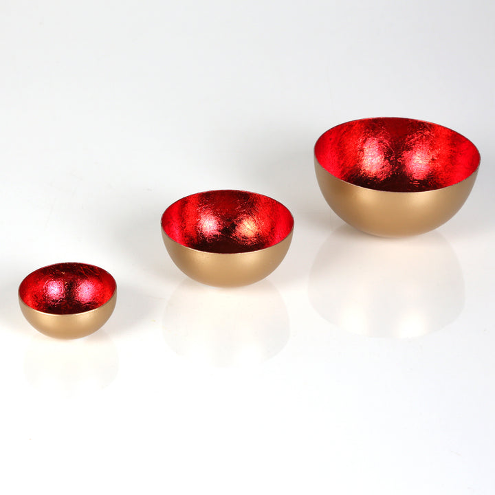 Set med 3 värmeljushållare Meo Red