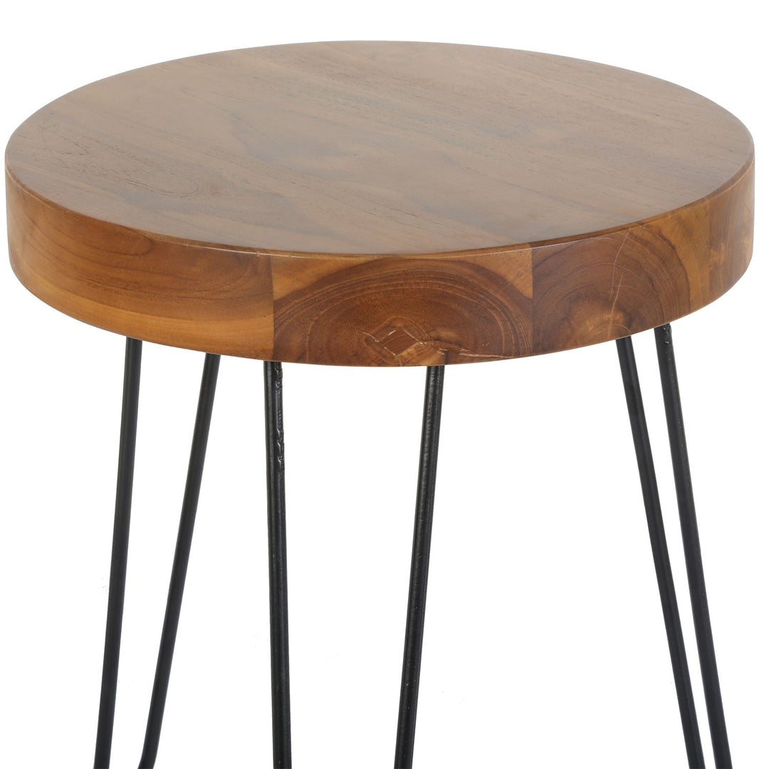 Sidobord i teak Ella med hårnålsben