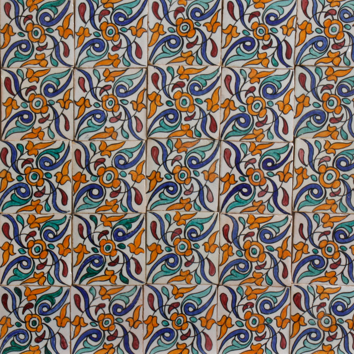 Handmålad kakel – Bohemisk prydnad