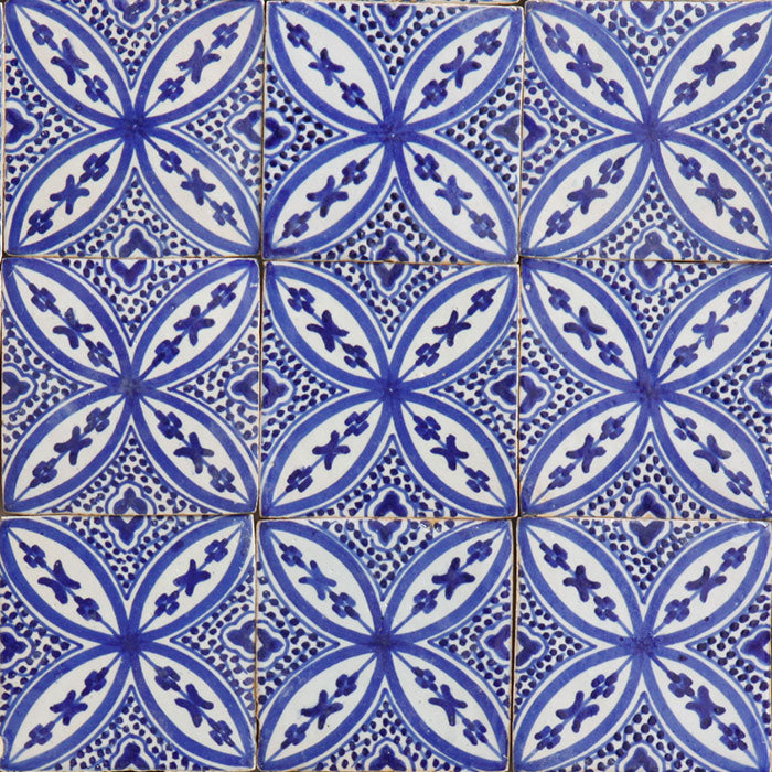Handmålat kakel - Medelhavet Azulejo-dekor