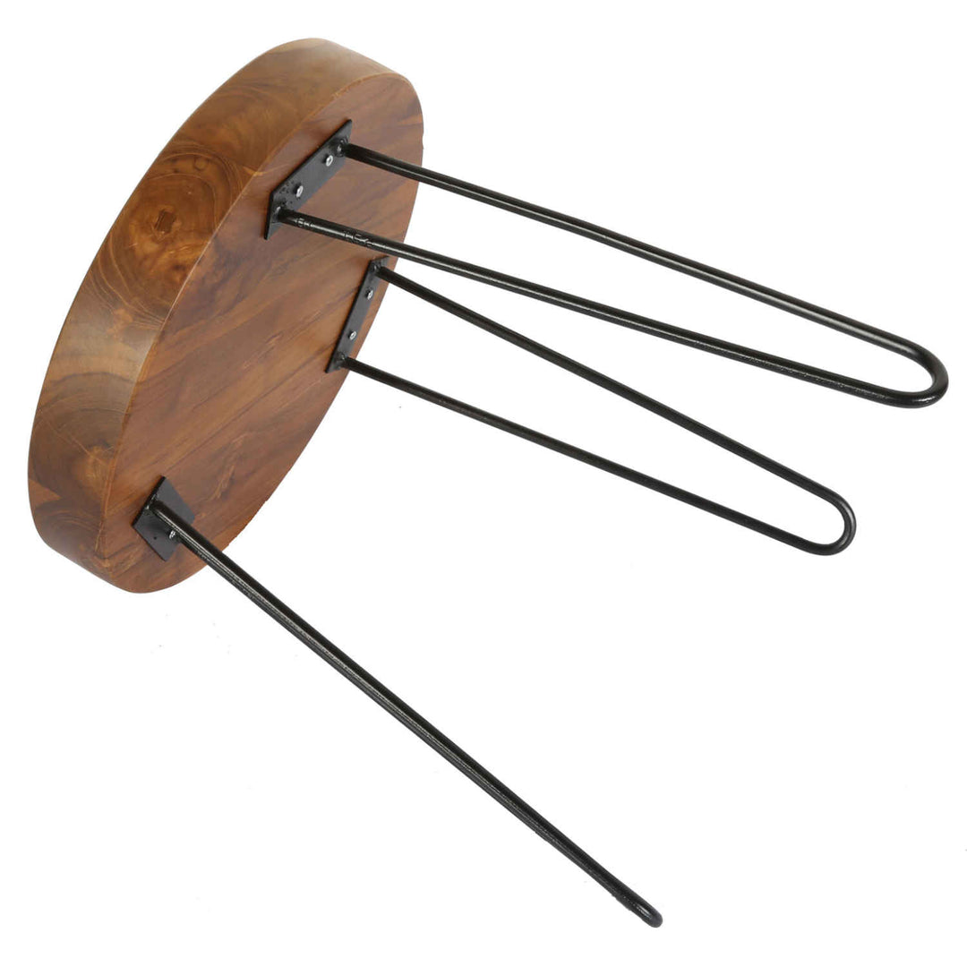 Sidobord i teak Ella med hårnålsben