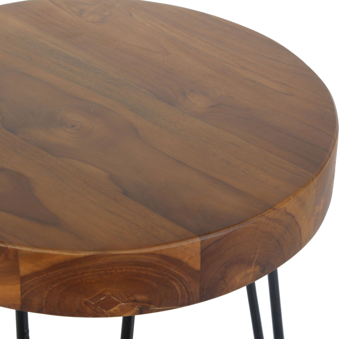 Sidobord i teak Ella med hårnålsben