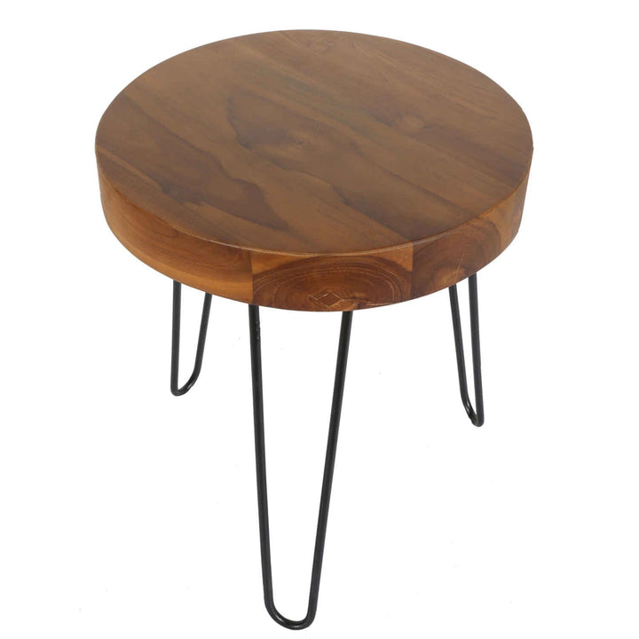 Sidobord i teak Ella med hårnålsben