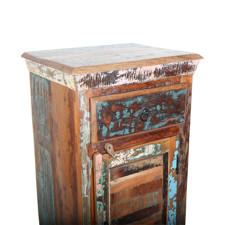 Hög byrå av återvunnet trä Shabby Chic