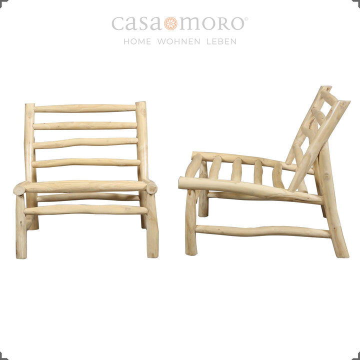 Balkongfåtölj i teak, design utomhuslounge