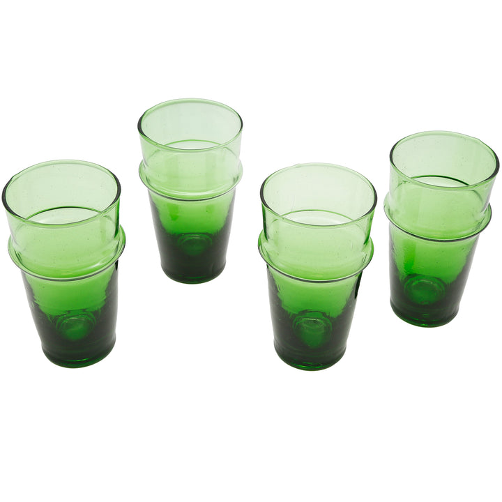 Grönt glasset i autentisk stil - perfekt för cocktails, iskaffe eller desserter