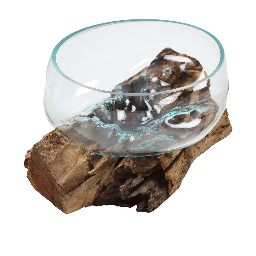 Glasskål 20 cm på rotved