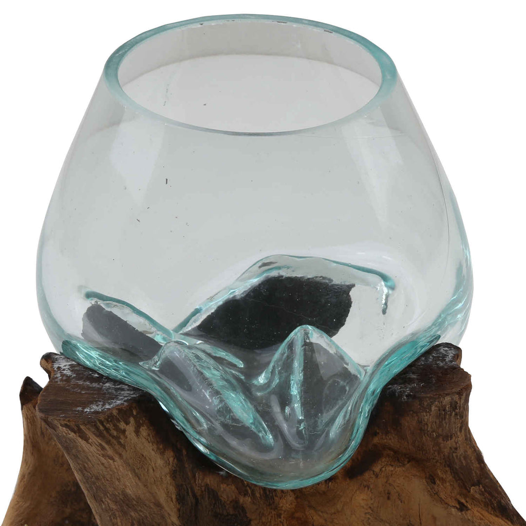 Glasvas på burl wood A15
