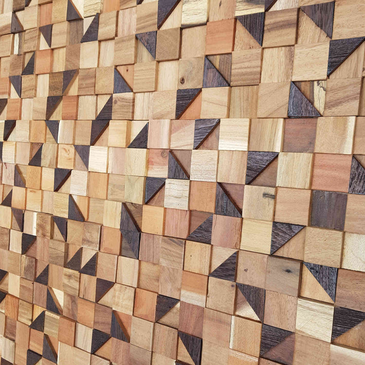 Väggpanel i trä Pyramid Cube