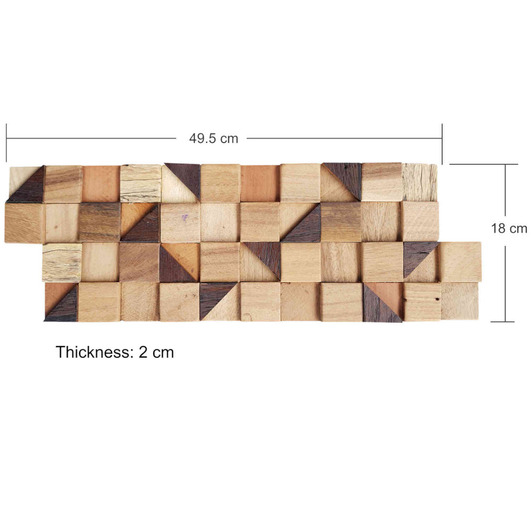 Väggpanel i trä Pyramid Cube