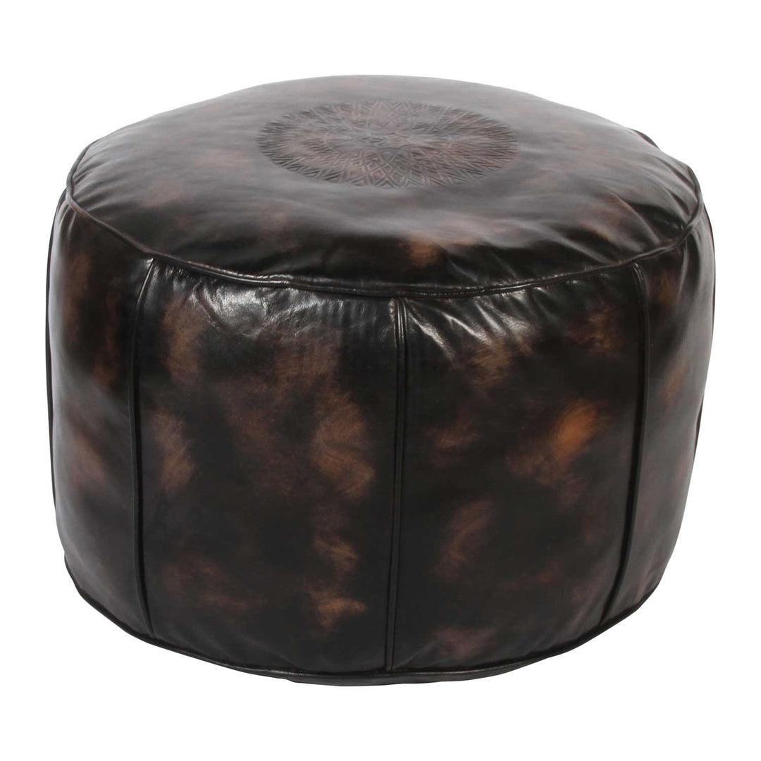 Marockansk läder sittdyna Asli Black