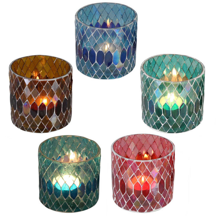 Marockansk mosaiklykta Rayan S set om 5
