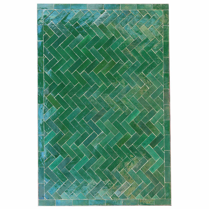 Mosaikmatbord 120x80 grönglaserat