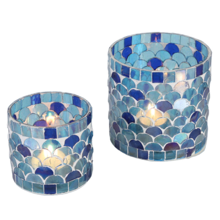 Orientalisk mosaiklykta Athens mörkblå