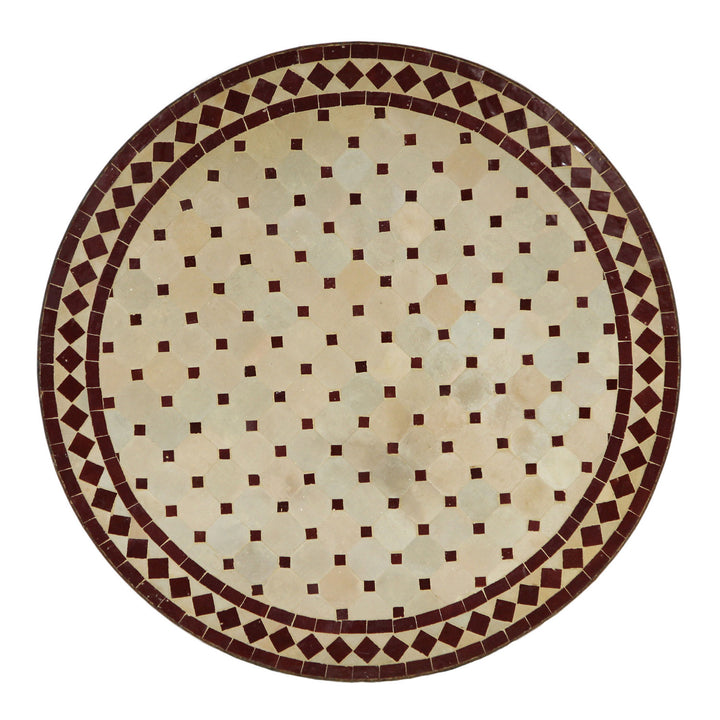 Mosaikbord D90 Bordeaux/diamant