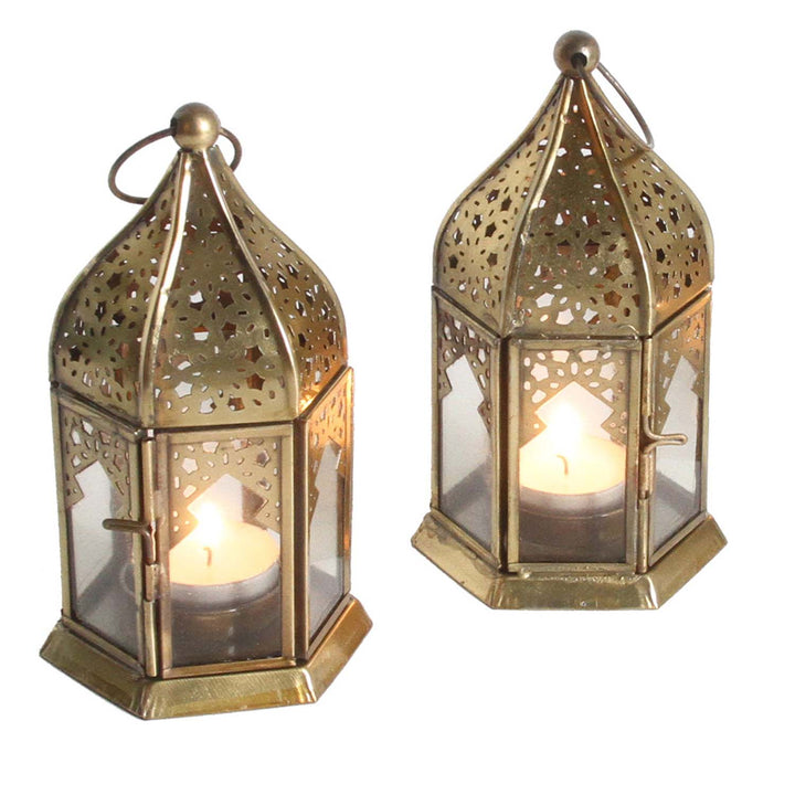 Orientaliska glaslyktor Nael Transparent set om 2