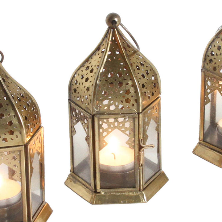 Orientaliska glaslyktor Nael Transparent set om 3