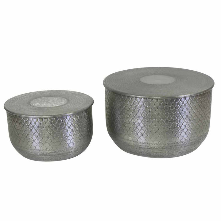Orientaliskt sidobord Alava silver