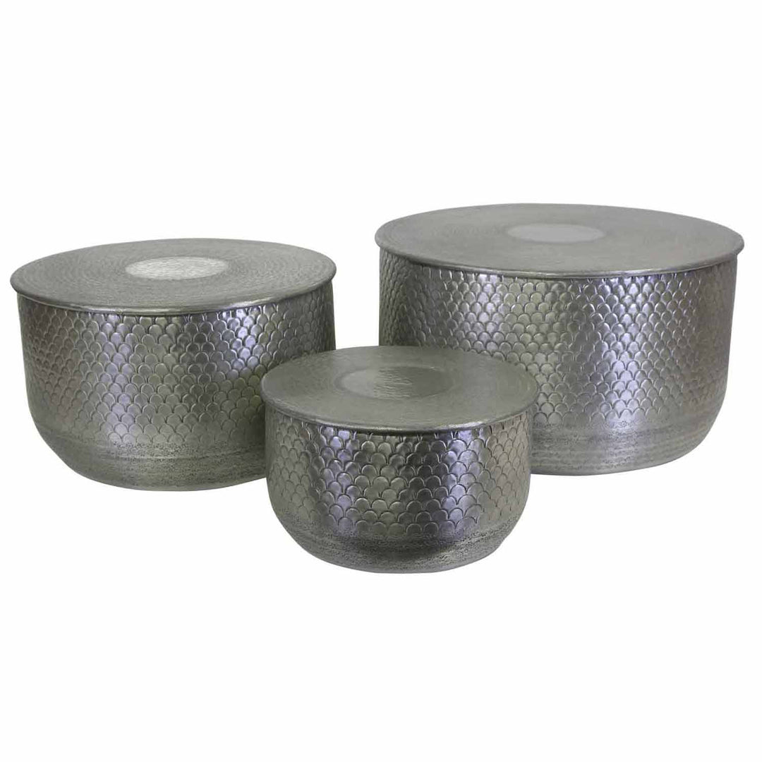 Orientaliskt sidobord Alava silver