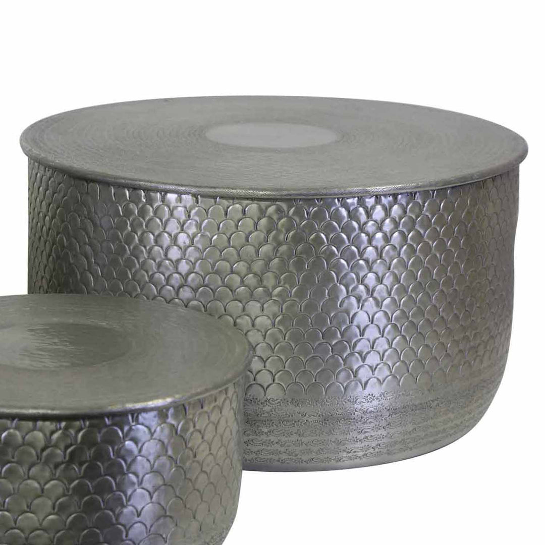Orientaliskt sidobord Alava silver