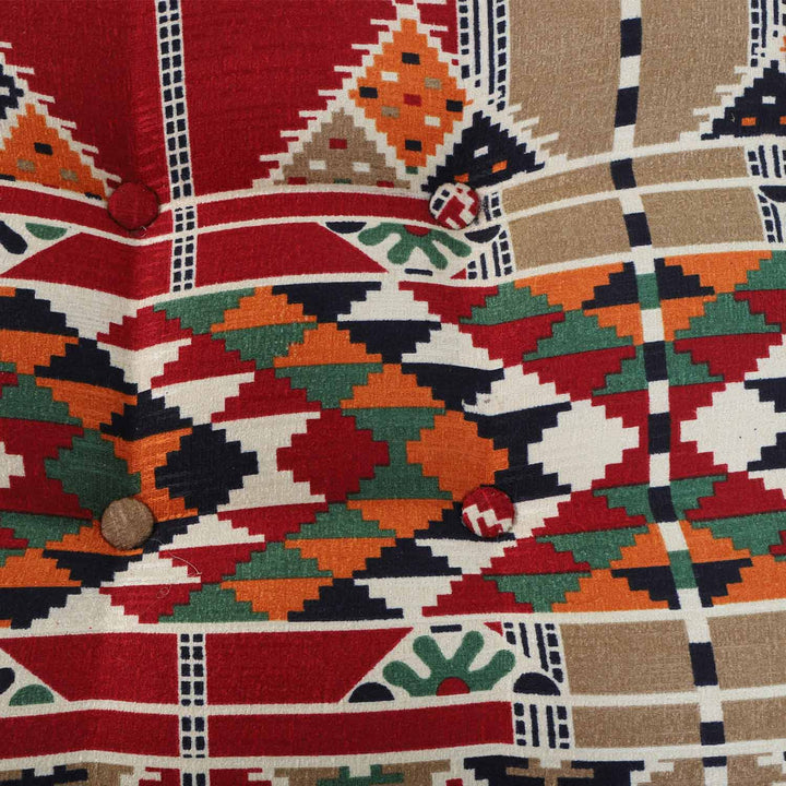 Orientalisk sittpuff kelim