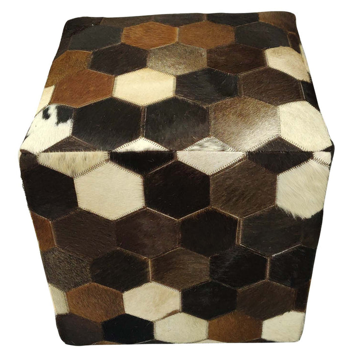 Patchwork läder sittdyna Vanita
