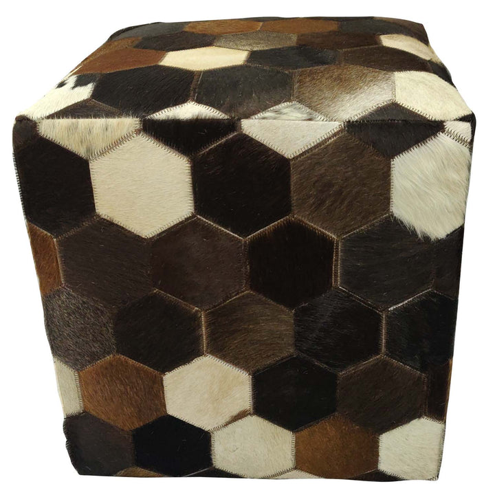 Patchwork läder sittdyna Vanita