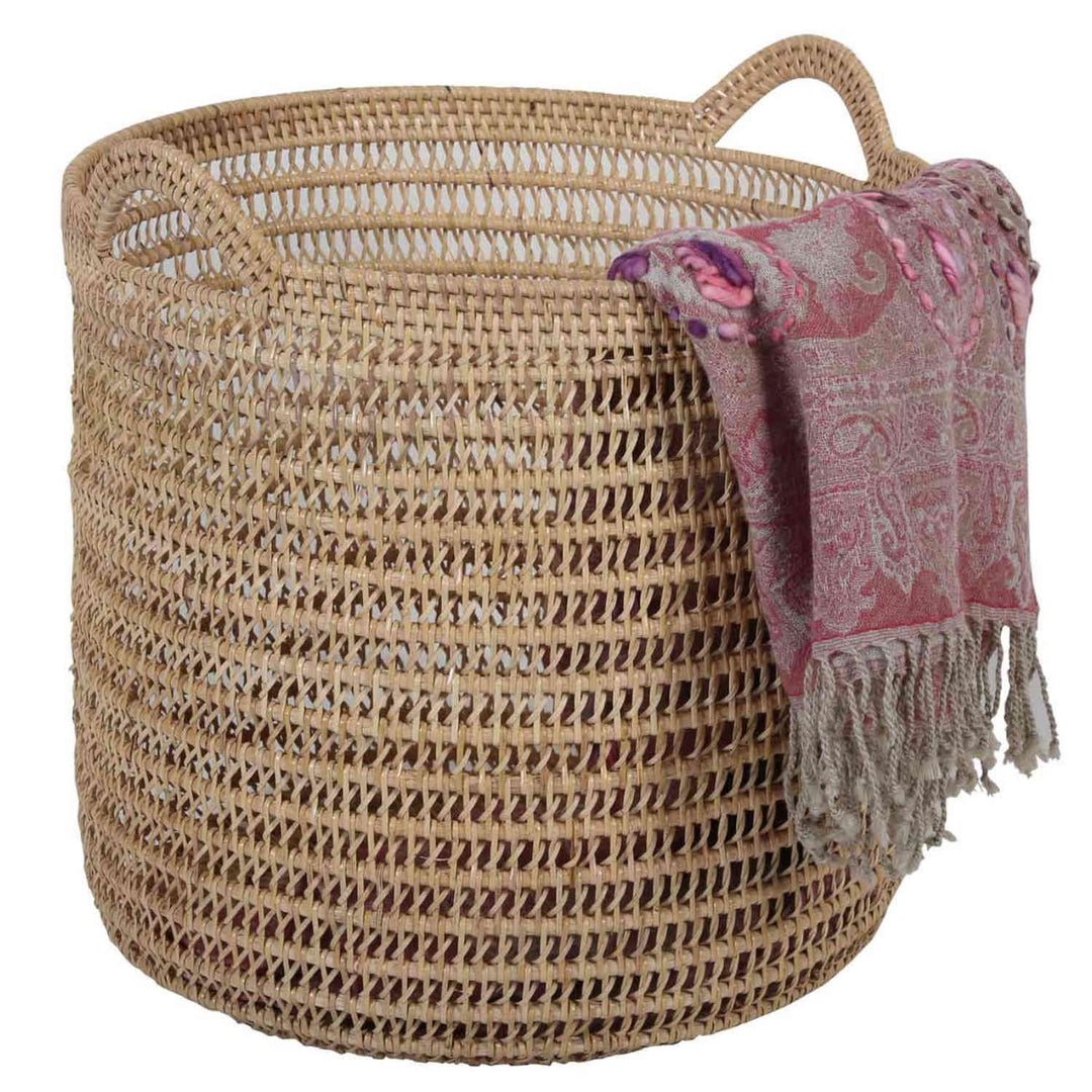 Rottingkorg Eda naturell med handtag