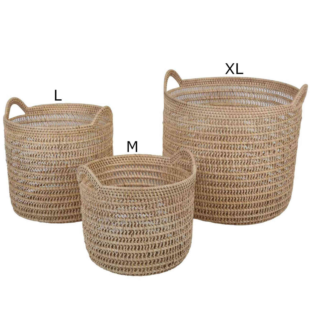 Rottingkorg Eda naturell med handtag