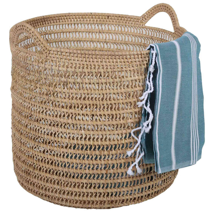 Rottingkorg Eda naturell med handtag