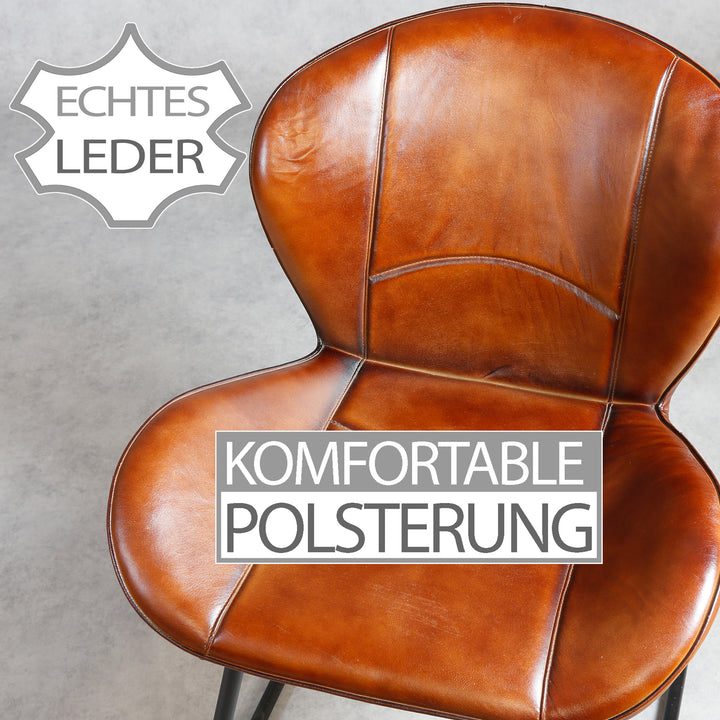 Läderstol rödbrun