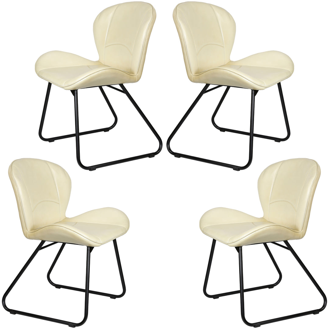 Beige läderstol