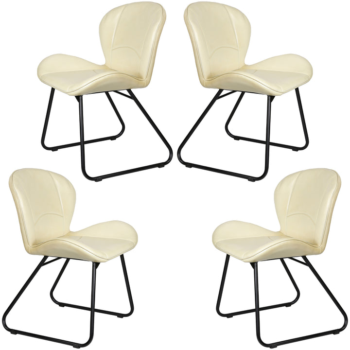 Beige läderstol