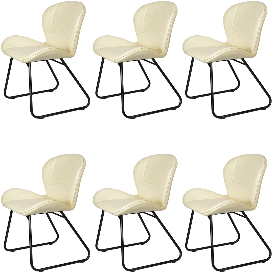 Beige läderstol