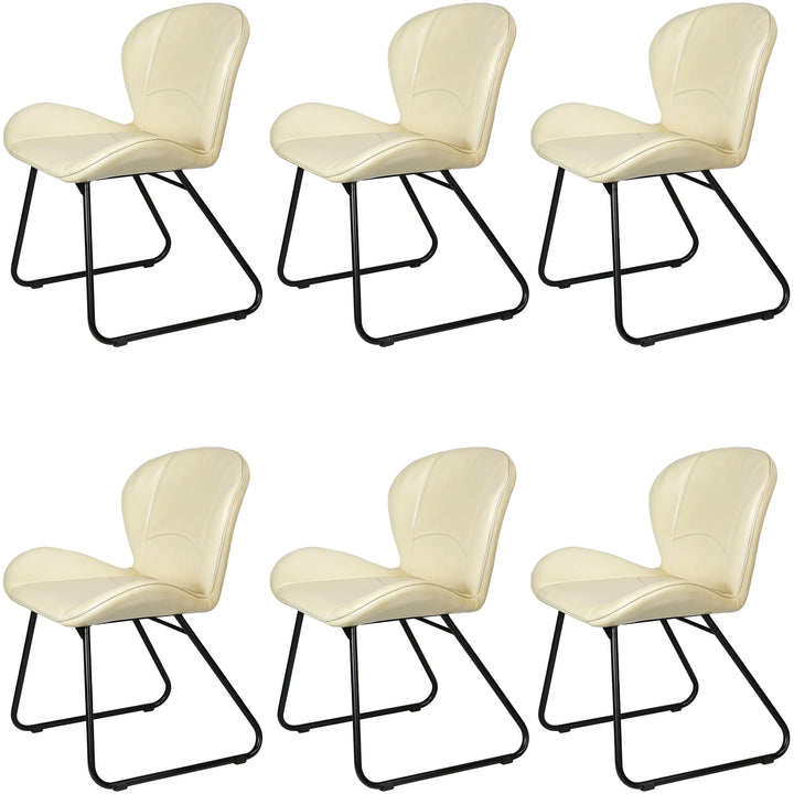 Beige läderstol