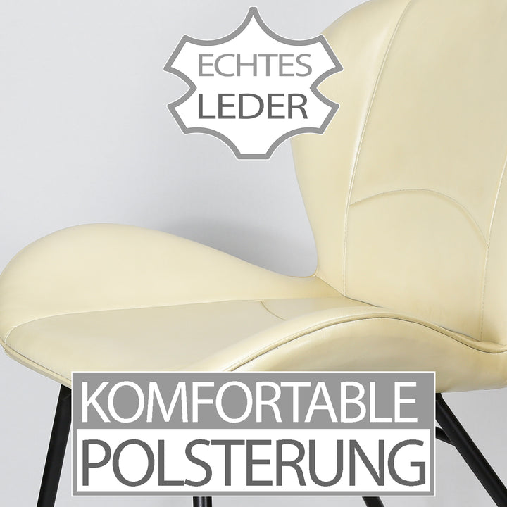 Beige läderstol