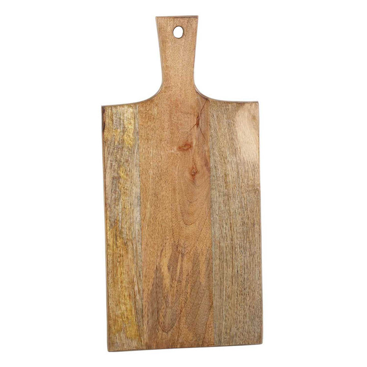 Serveringsbräda av trä 40 cm lång med handtag