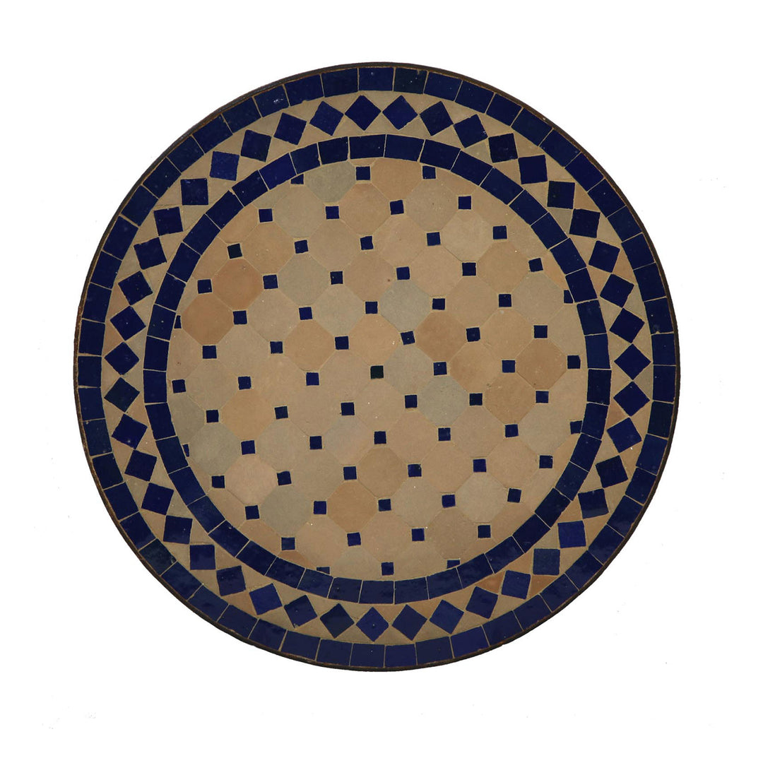 Litet bord med Zellige mosaik 45 cm, medelhavsväxtbord för vardagsrum eller balkong