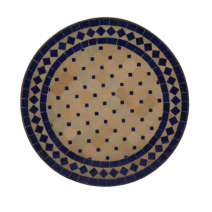 Litet bord med Zellige mosaik 45 cm, medelhavsväxtbord för vardagsrum eller balkong