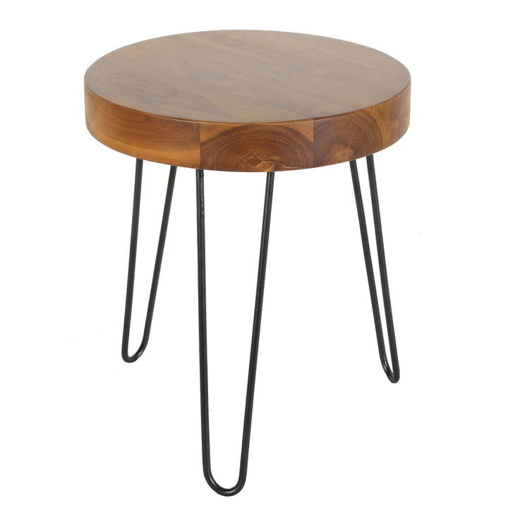 Sidobord i teak Ella med hårnålsben