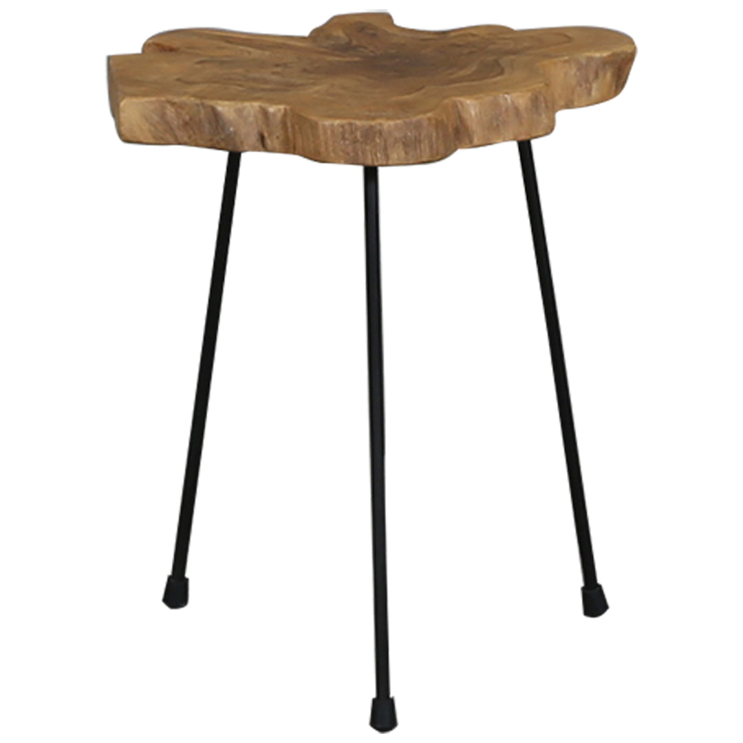Sidobord av teak 45x50 cm, mångsidigt för användning i vardagsrummet