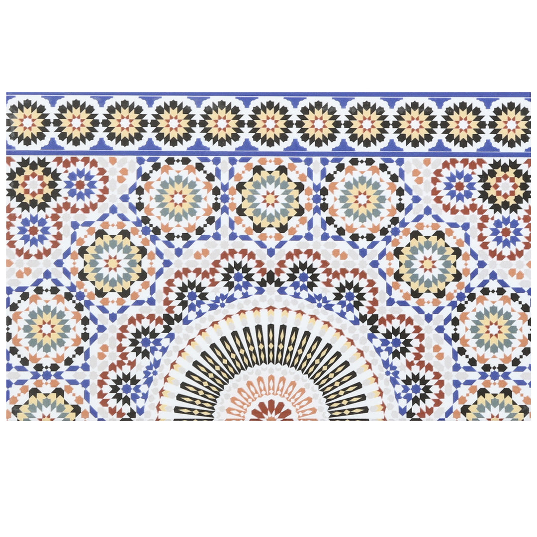 Border keramisk väggplatta 40x25 cm med ett orientaliskt mönster i flerfärgad som dekorativ finish