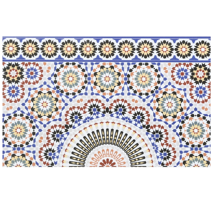 Border keramisk väggplatta 40x25 cm med ett orientaliskt mönster i flerfärgad som dekorativ finish