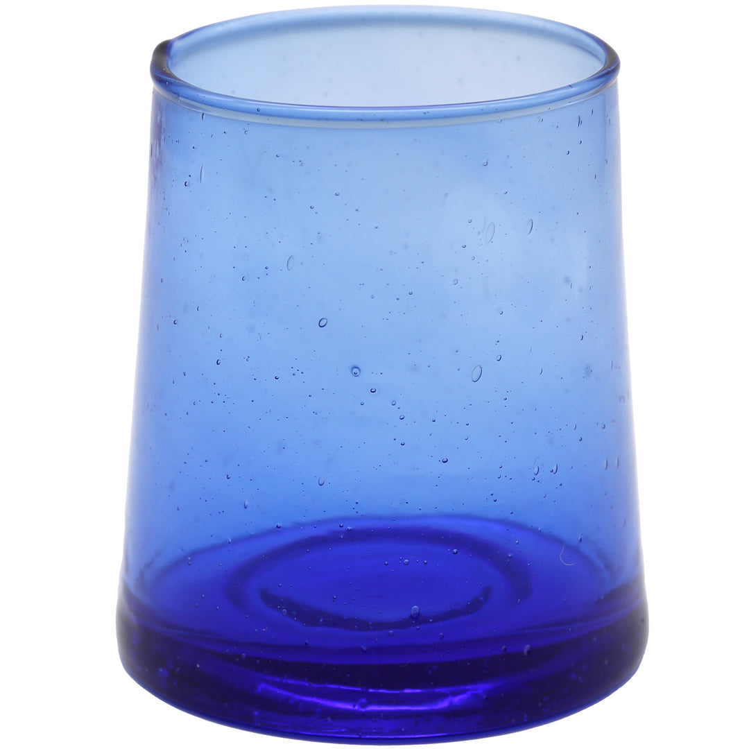 Starka blå cocktailglas - koniskt formade, handblåsta och stabila