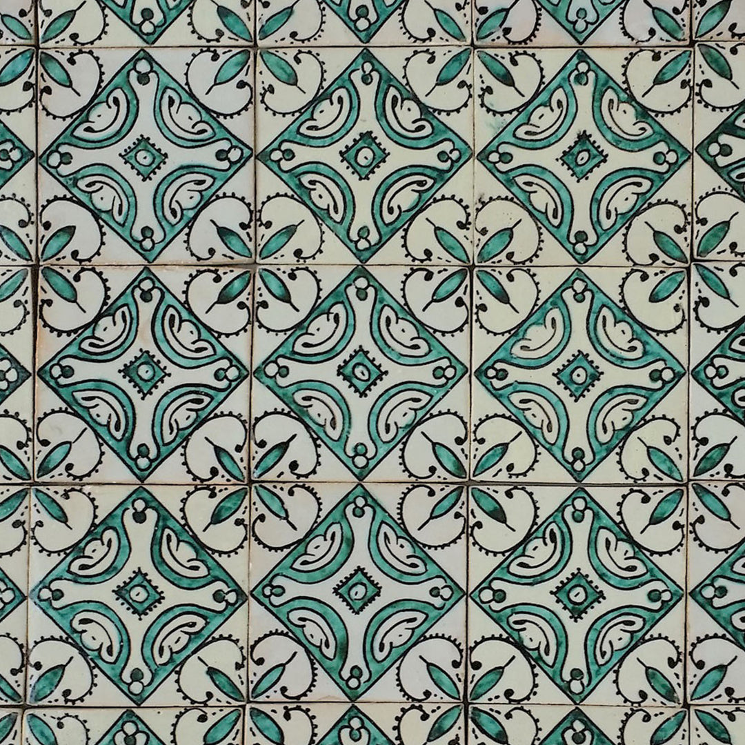 Handmålat kakel – boho ornament