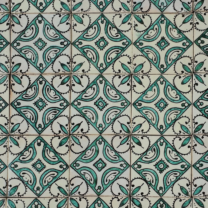 Handmålat kakel – boho ornament