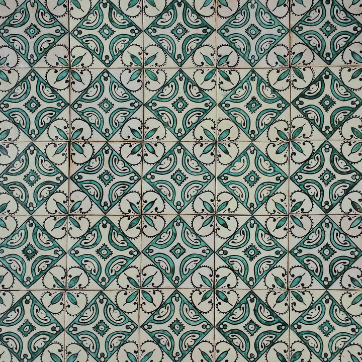 Handmålat kakel – boho ornament