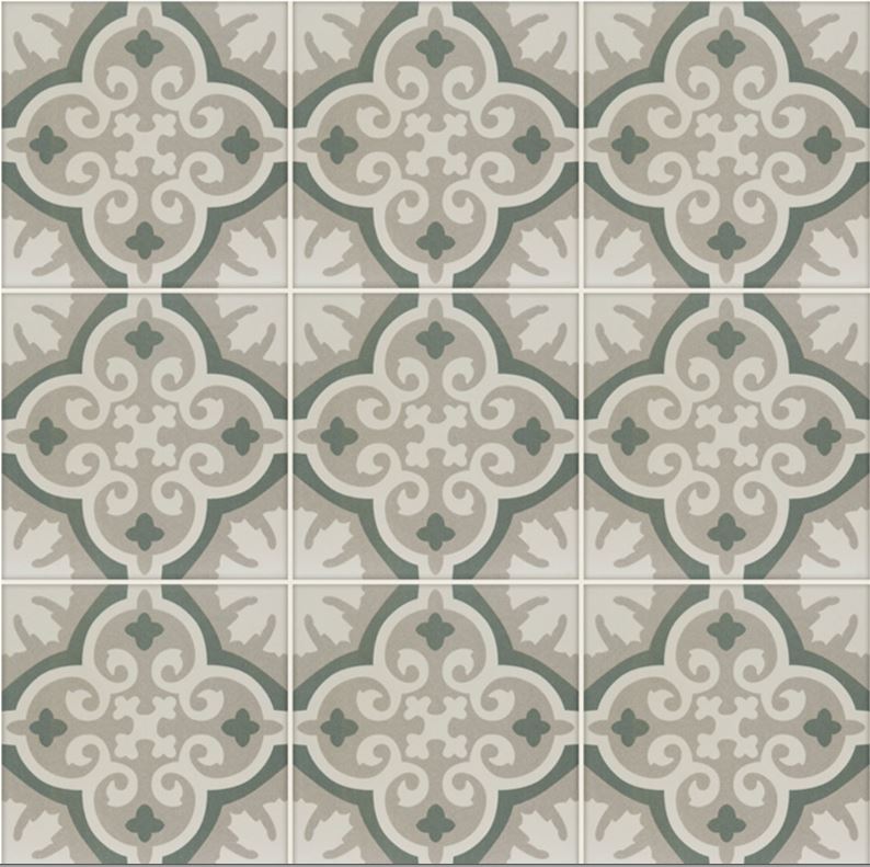 Marockanskt kakel 20x20 cm - cementlook för väggar och golv