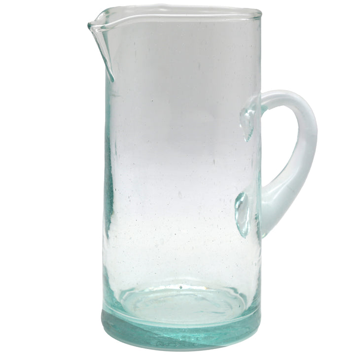 Karaff av transparent glas med handtag - munblåst och individuell