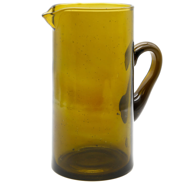 Handgjord karaff av återvunnet glas med en volym på 1 liter